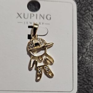 Xuping Gold and Silver Pendant Gold Plated